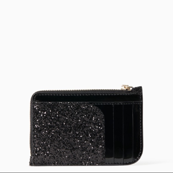 Kate Spade ♠️ Odette Glitter l-zip Card Holder - Picture 3 of 8